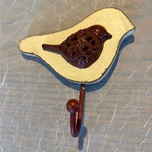 Hobby Lobby Cream and Maroon Bird Hook